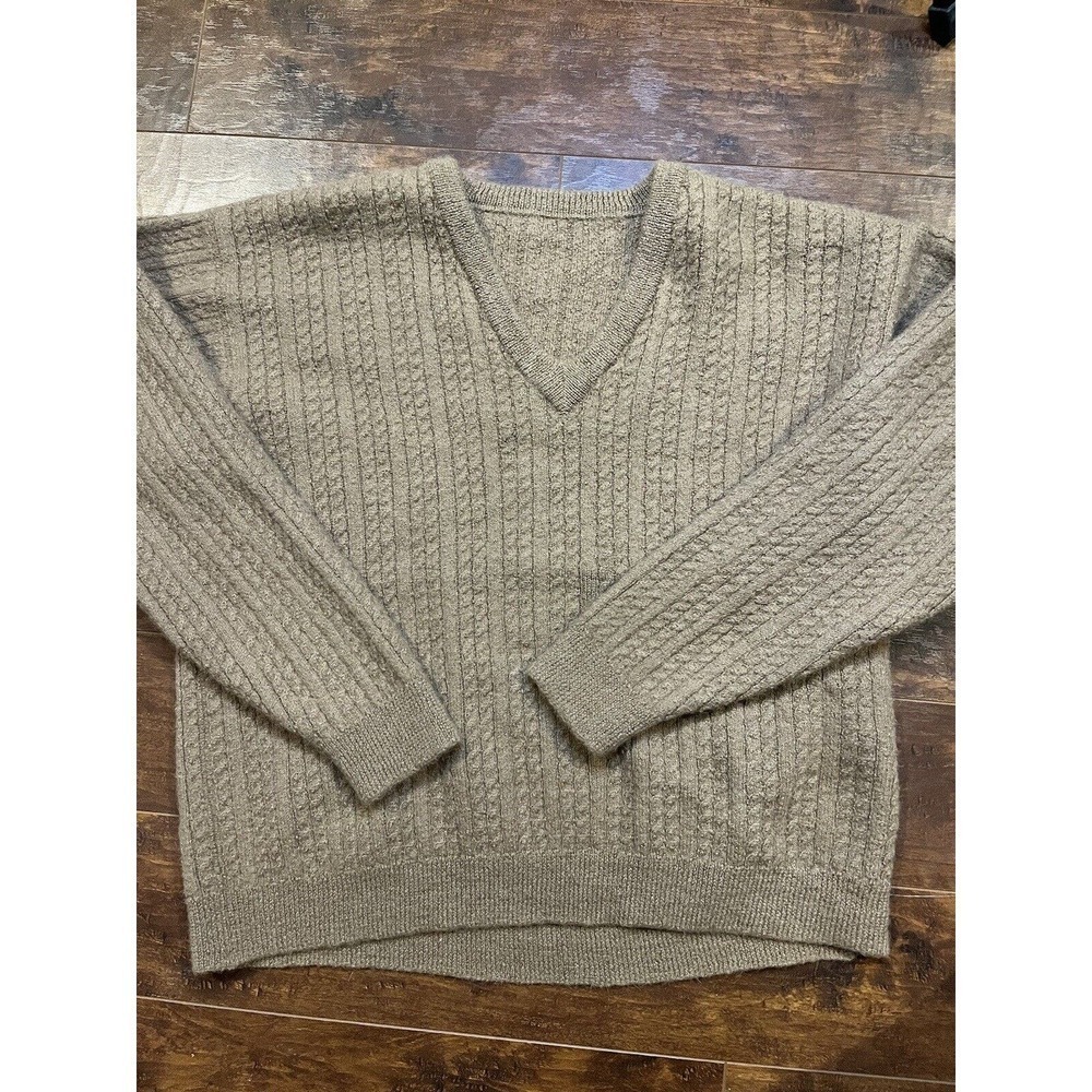 Made In Peru Luxury Cashmere Alpaca V-Neck Long Sleeve Sweater READ BELOW